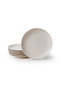 Hermia X00018989 Juego de Platos de Postre de Gres Cerámico, Crema, 21 cm (6 Piezas)